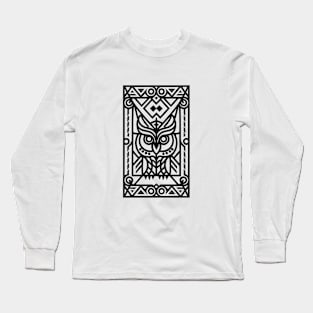 The Owl Lines (Black) Long Sleeve T-Shirt